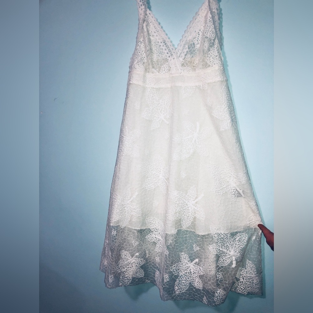 NWT__White Lace Babydoll Mini Dress__NWT